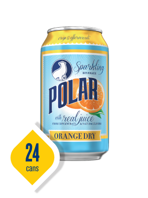 Polar Sparkling Orange Dry 12oz Can